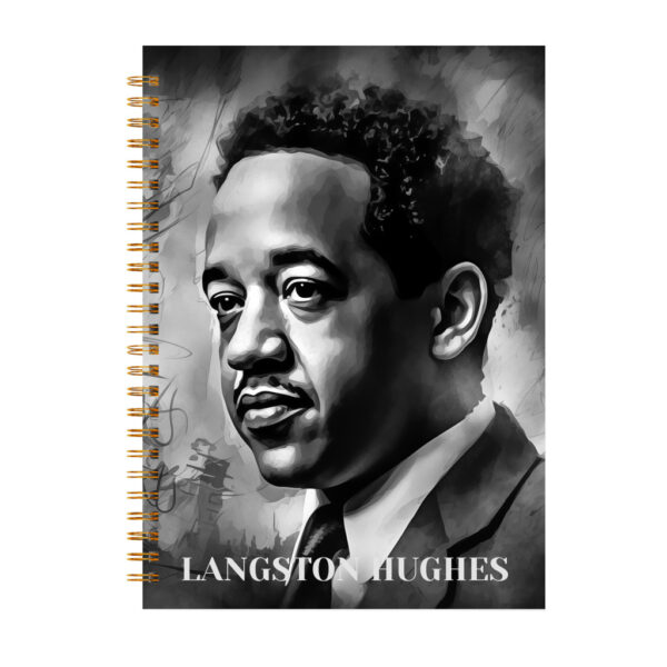 Langston Hughes Notebook - Gold Spiral
