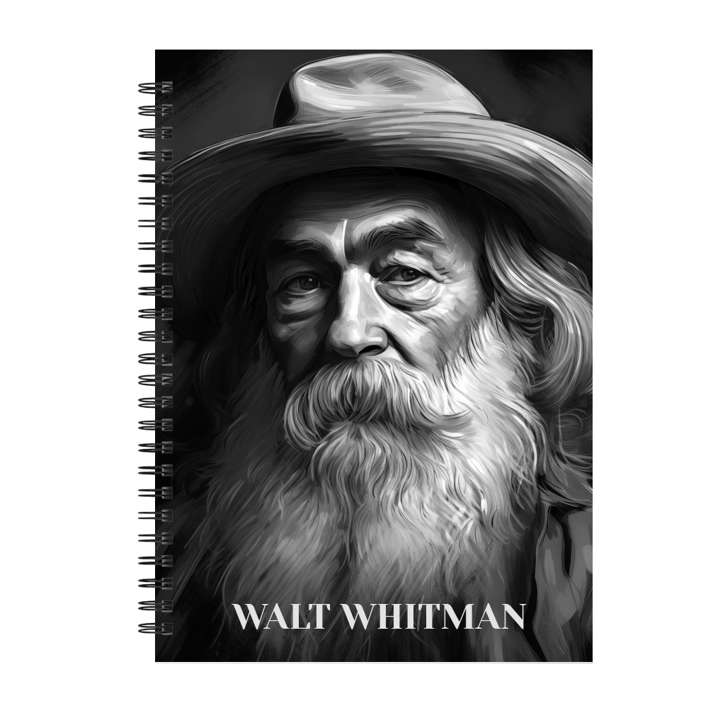 Walt Whitman Notebook - Black Spiral