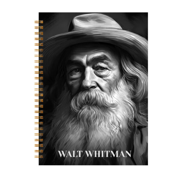 Walt Whitman Notebook - Gold Spiral