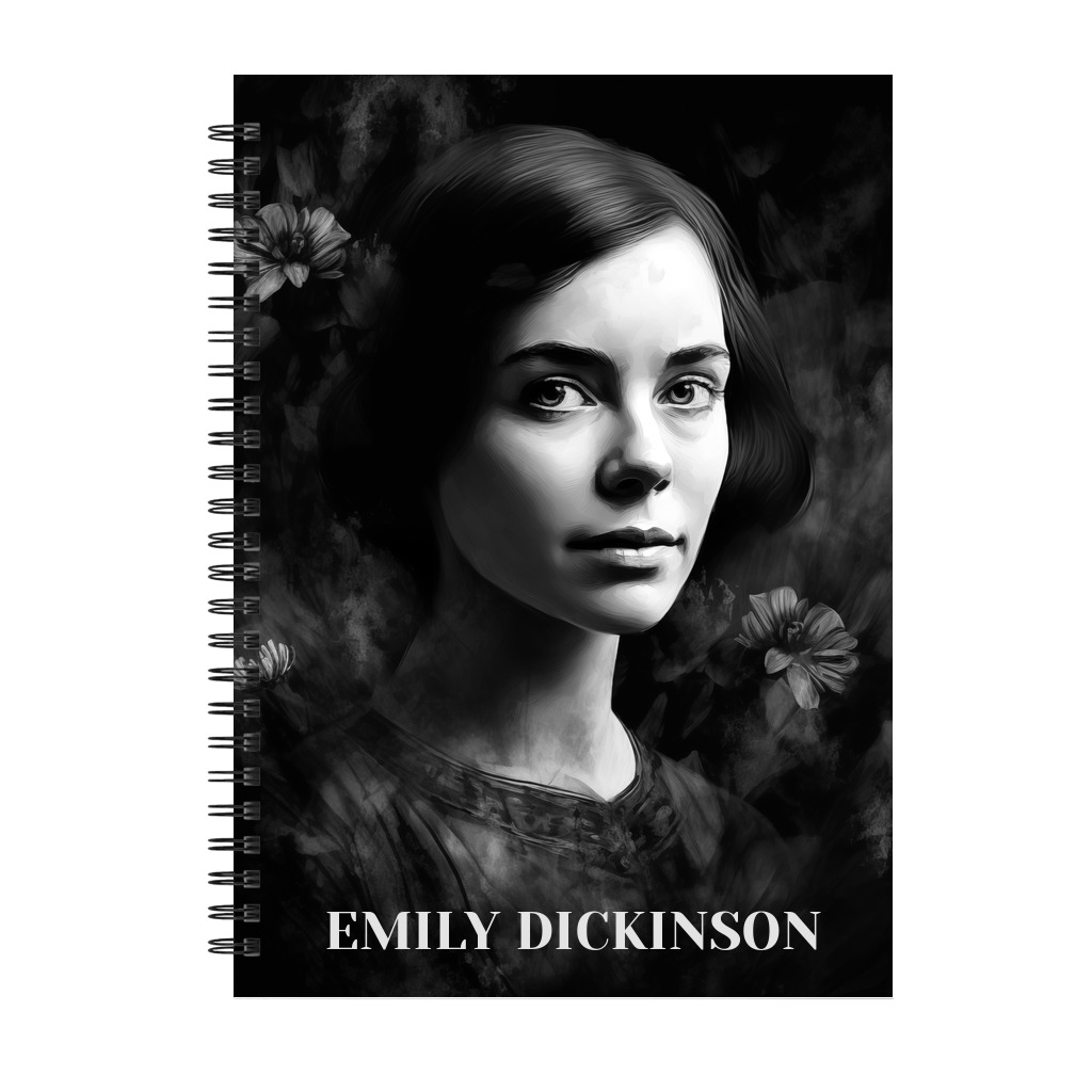 Emily Dickinson Notebook - Black Spiral