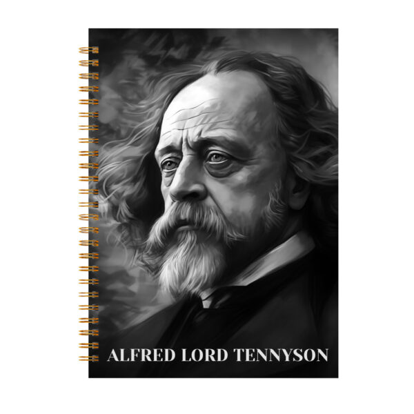 Alfred Lord Tennyson Notebook - Gold Spiral