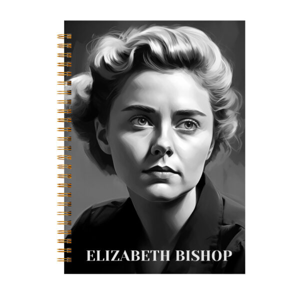 Elizabeth Bishop Notebook - Gold Spiral