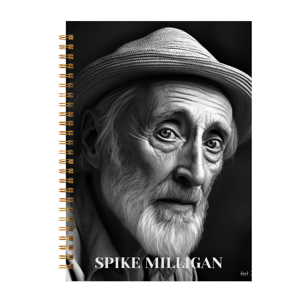 Spike Milligan Notebook - Gold Spiral